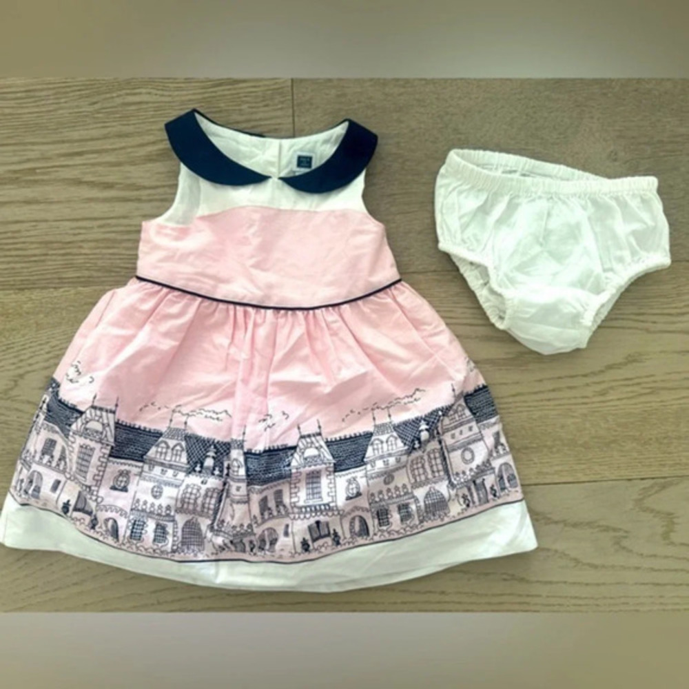 Janie and Jack sleeveless dress with bloomers size 3-6 months